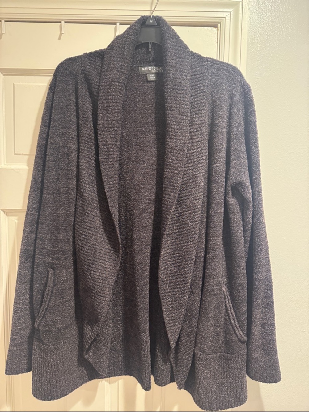 Barefoot Dreams Open-Front Cardigan - Charcoal Gray